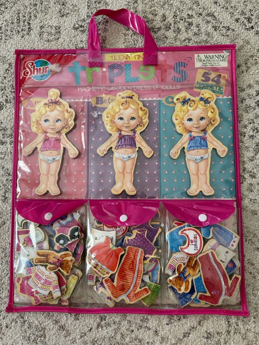Vintage Shure Teeny Tiny Triplet Magnetic Doll Set